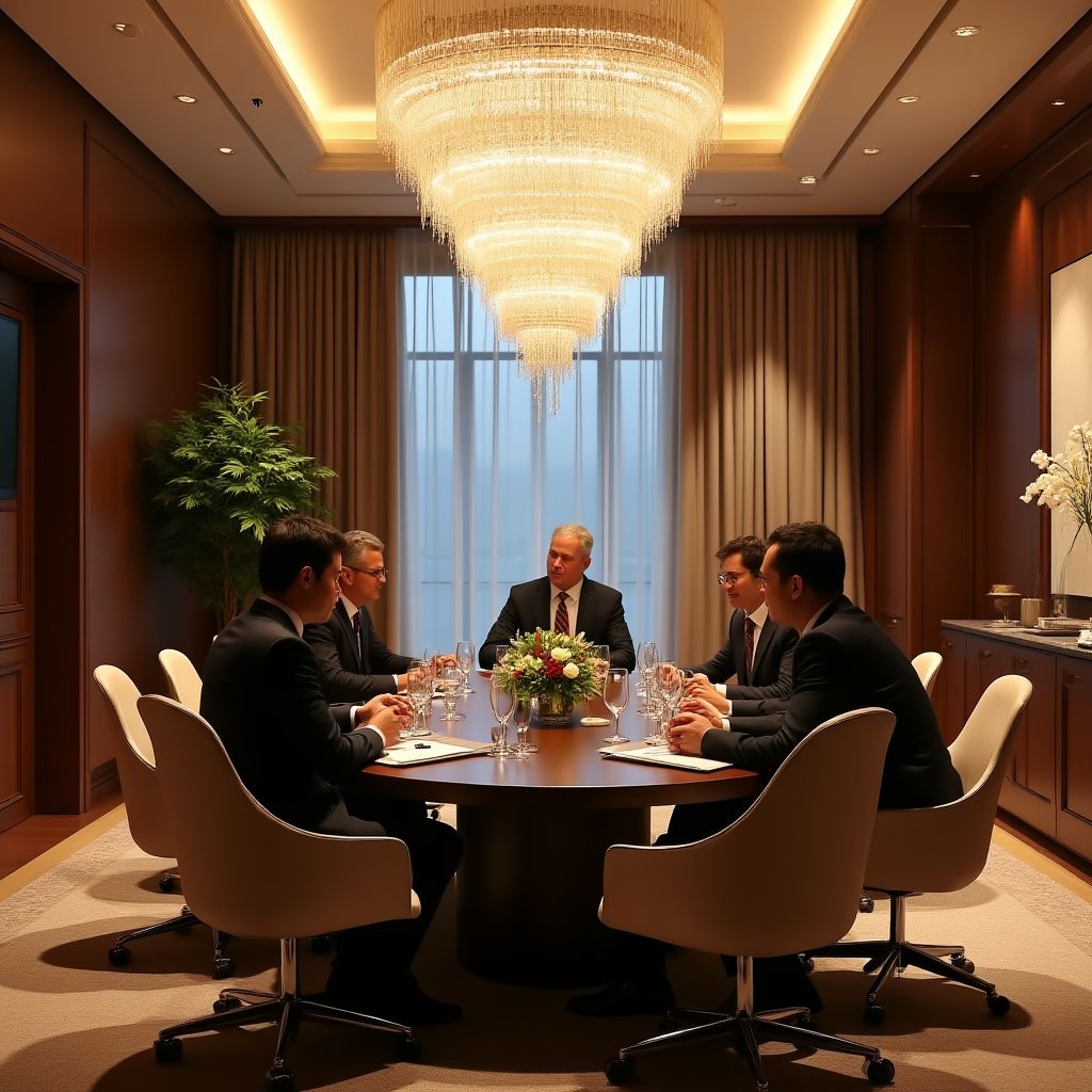 RetroStay team at luxury hotel partner